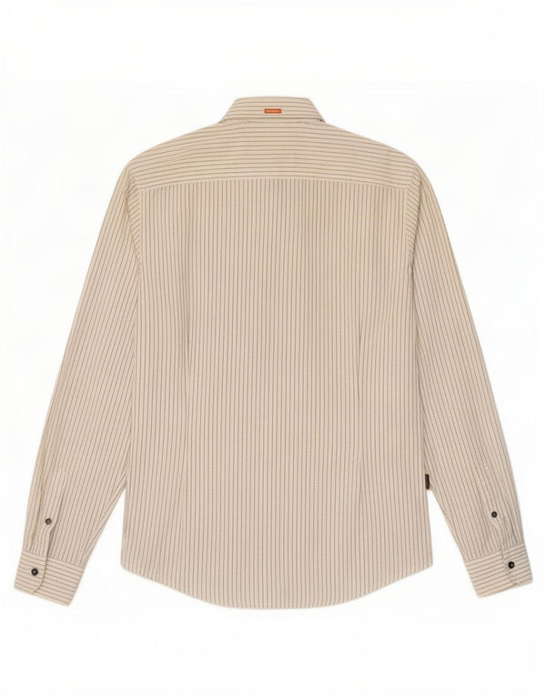 Hugo Boss Dame Slim Fit skjorte Medium White Pinstripe Bomuld