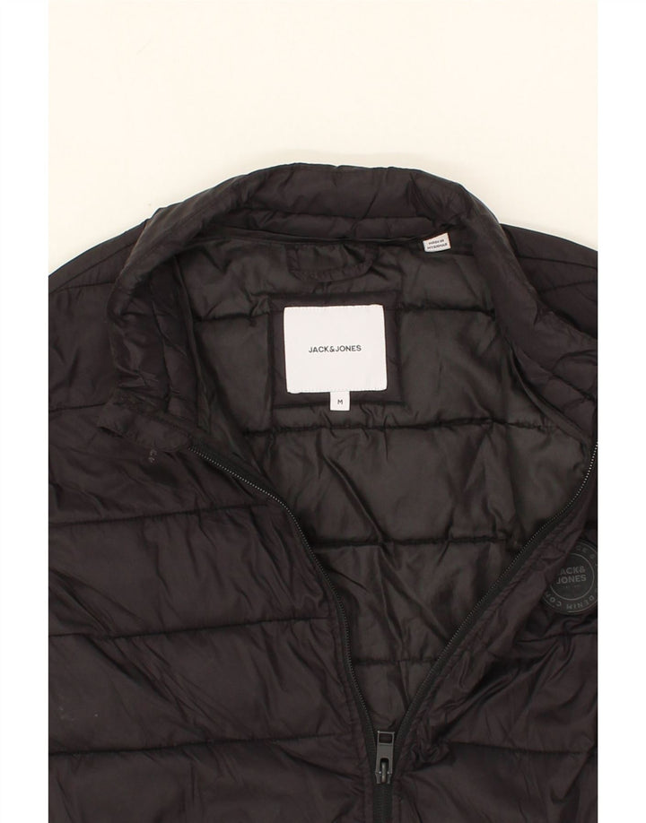 JACK & JONES Mens Padded Gilet UK 38 Medium Black Vintage Jack & Jones and Second-Hand Jack & Jones from Messina Hembry 