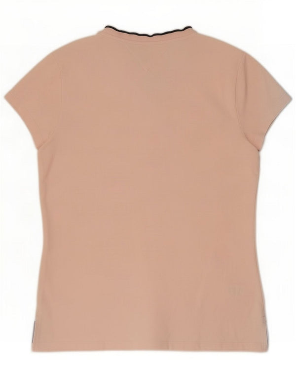 Tommy Hilfiger Dame Slim Fit Polo Shirt UK 14 Large Pink