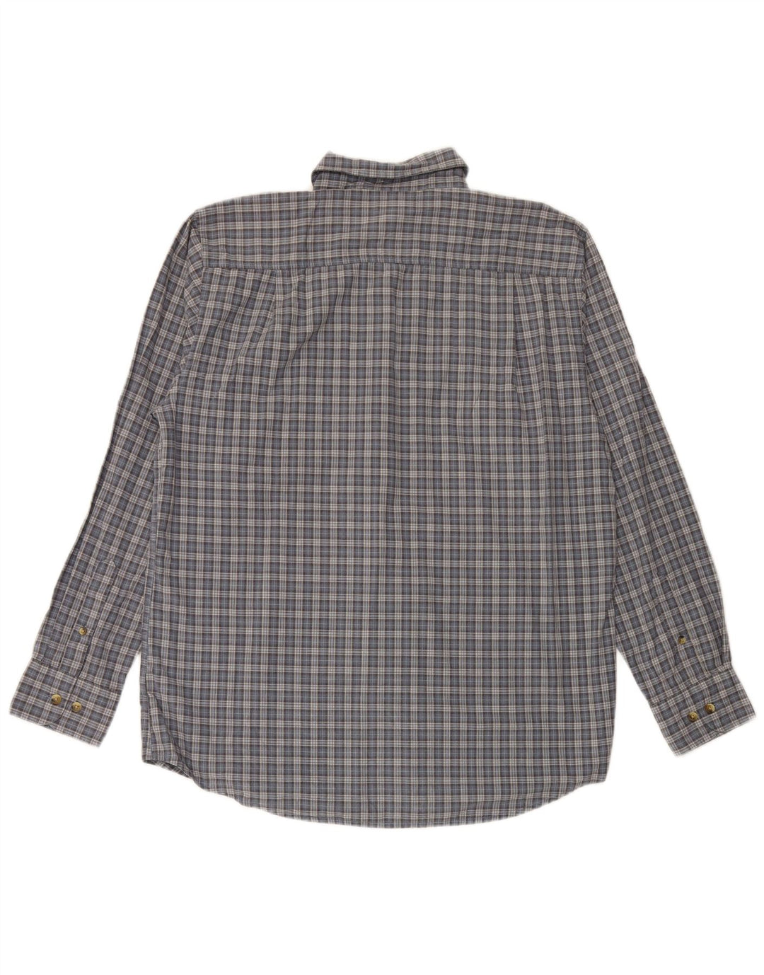 DOCKERS Herreskjorte Medium blå ternet bomuld