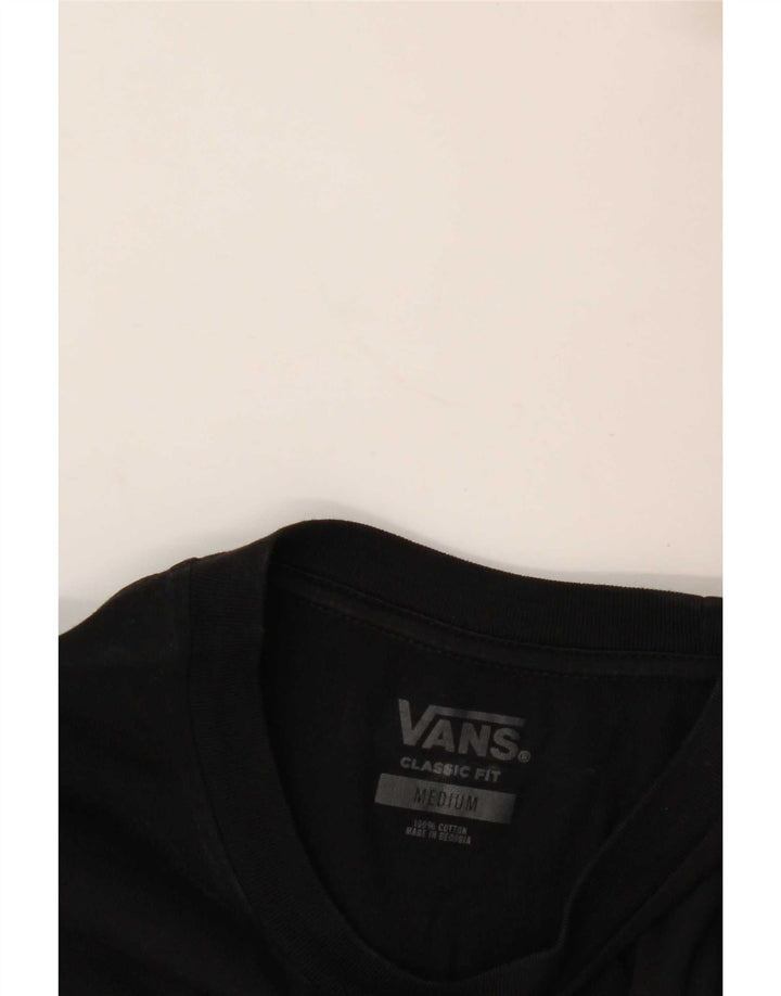 Vans Herre Classic Fit T-Shirt Top Medium Sort Bomuld