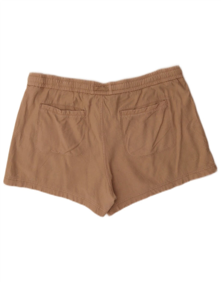 Athleta Dame Chino Shorts UK 16 Large W36 Brown Bomuld