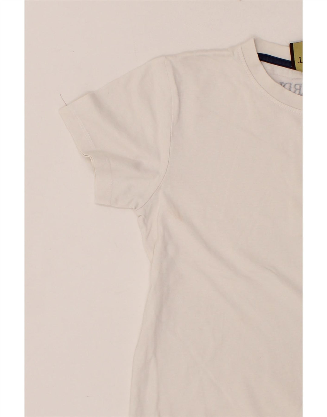 TRUSSARDI Boys T-Shirt Top 11-12 Years White Cotton Vintage Trussardi and Second-Hand Trussardi from Messina Hembry 