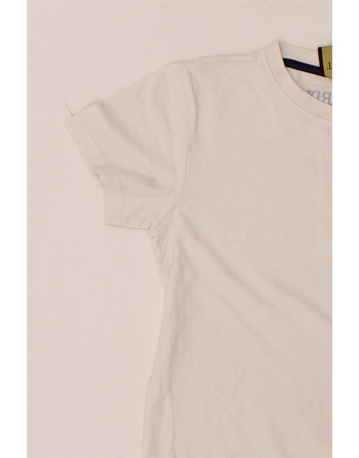 TRUSSARDI Boys T-Shirt Top 11-12 Years White Cotton Vintage Trussardi and Second-Hand Trussardi from Messina Hembry 