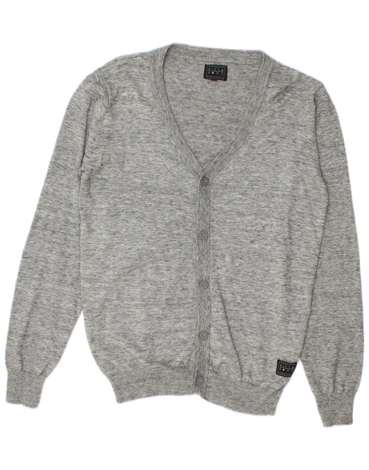 Billabong Herre cardigan sweater Medium Grey Flecked Bomuld