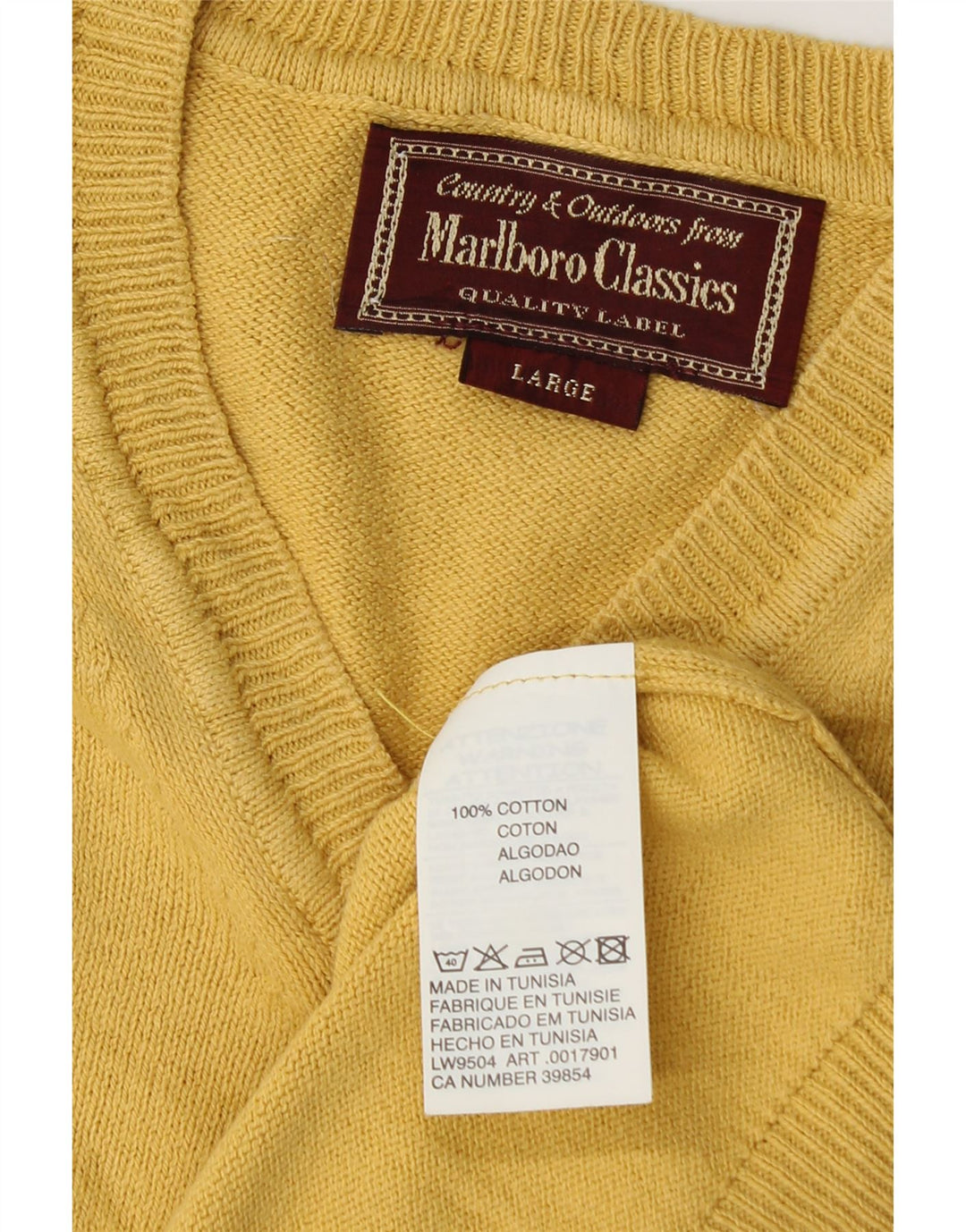 Marlboro Classics Herrevest Tank Top Stor Gul Bomuld