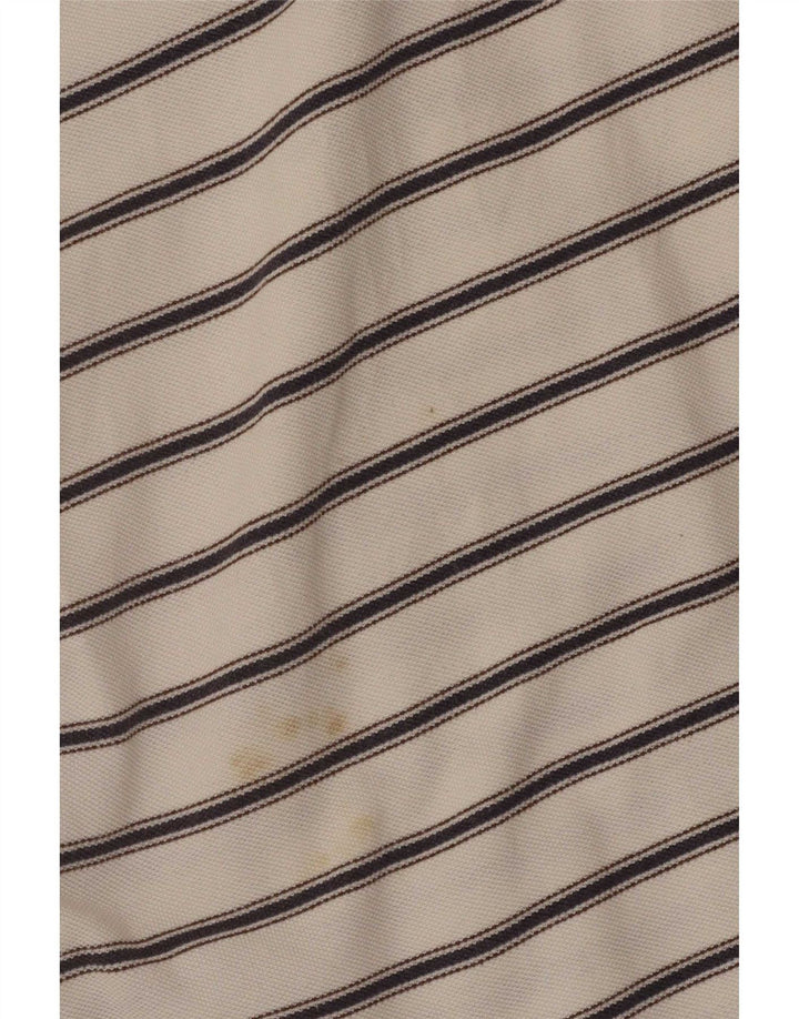 Invicta Polo Shirt til mænd IT 48 Medium hvid stribet bomuld
