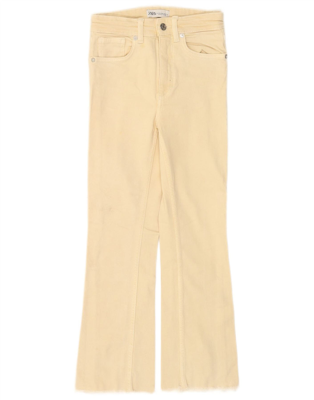 Zara Dame Bootcut Jeans EU 34 2XS W24 L24 Beige