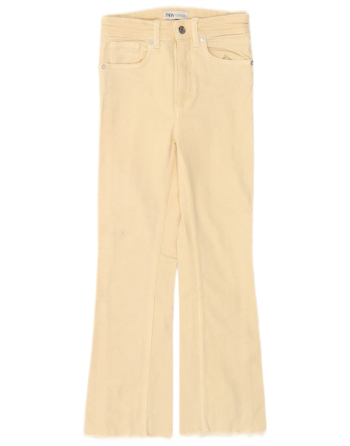 Zara Dame Bootcut Jeans EU 34 2XS W24 L24 Beige