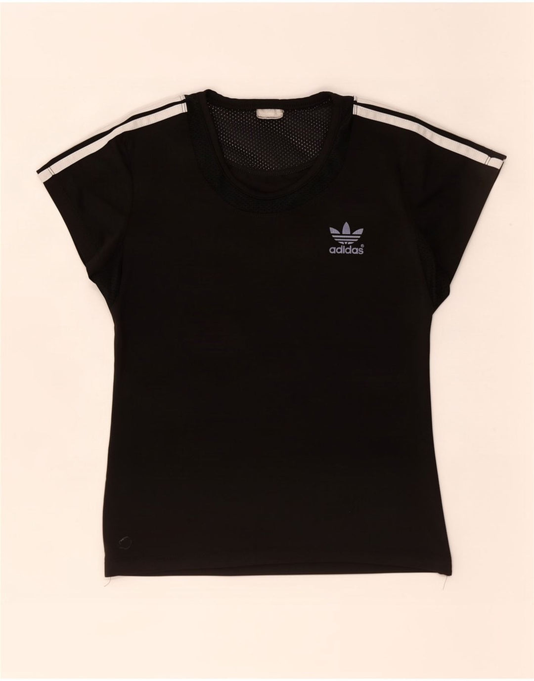 Adidas Dame T-Shirt Top UK 10 Lille Sort