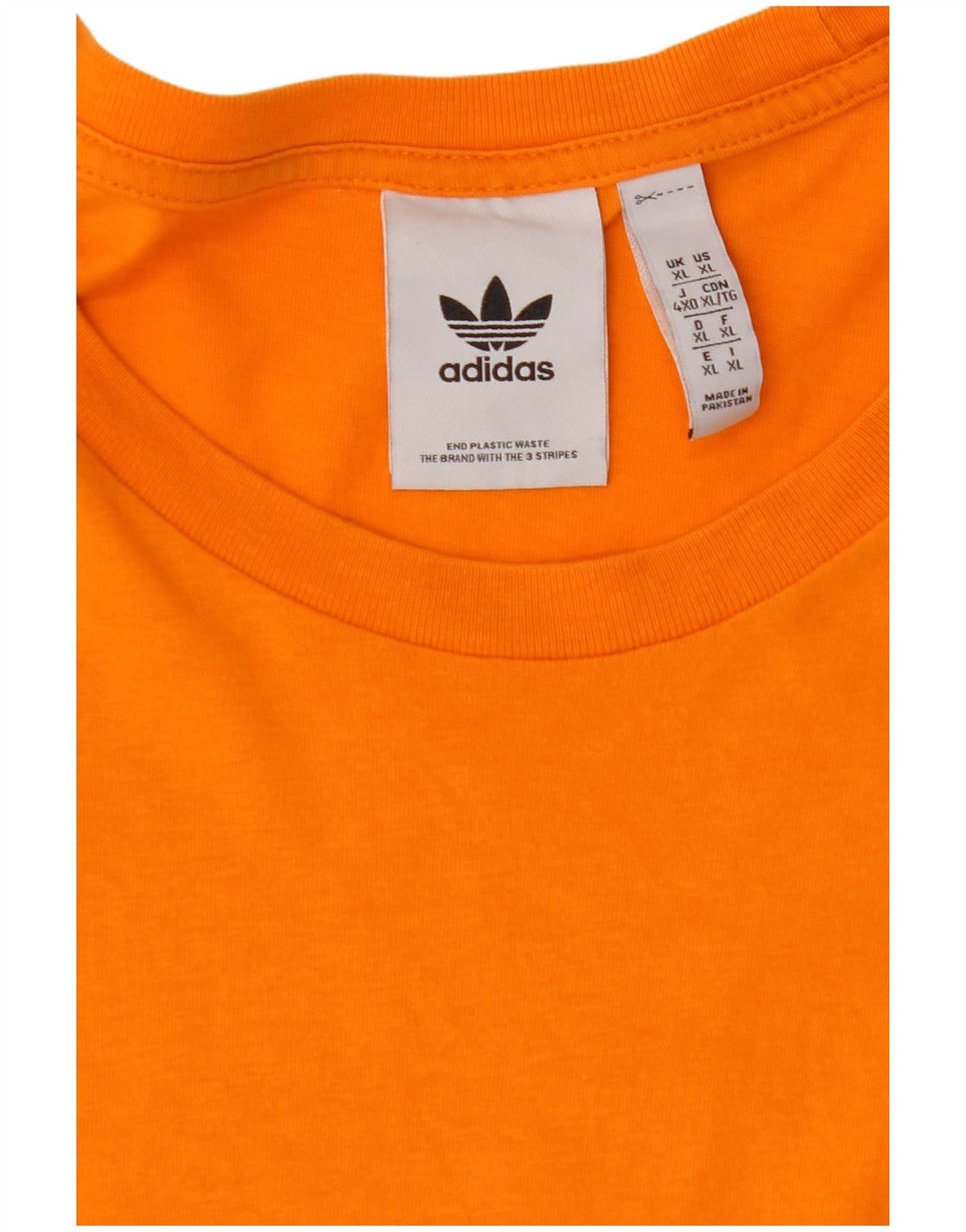 ADIDAS Mens T-Shirt Top XL Orange Cotton