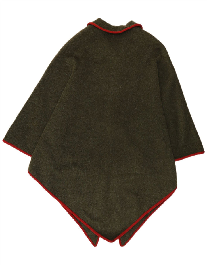 Vintage asymmetrisk ponchofrakke til kvinder One Size Khaki