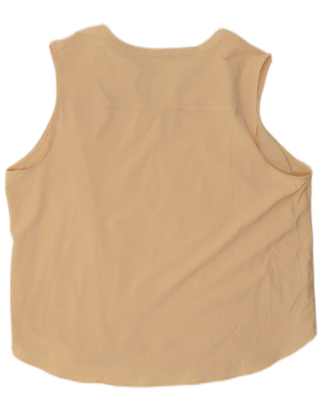 EDDIE BAUER Dame ærmeløs bluse Top UK 18 XL Beige Polyester