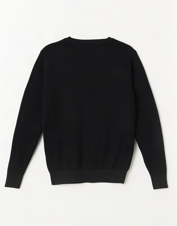 Zara Herre sweater med rund hals, lille grøn bomuld
