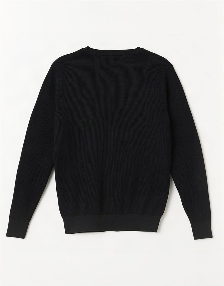 Zara Herre sweater med rund hals, lille grøn bomuld
