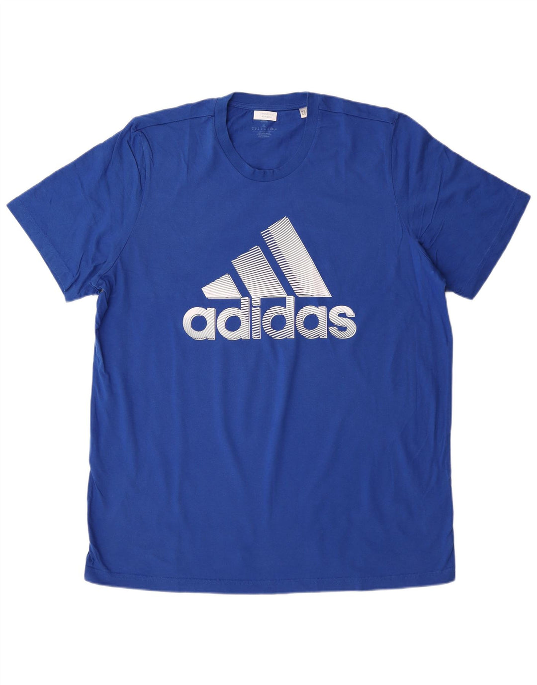 ADIDAS Grafisk T-shirt top til mænd XL blå bomuld