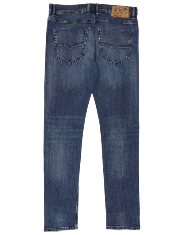 Diesel Herre Tepphar Carrot Slim Jeans W34 L32 Marineblå Bomuld