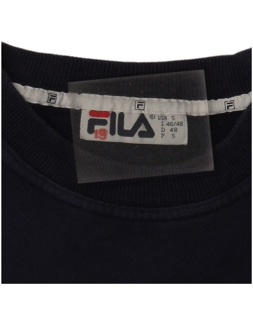 Fila Herre grafisk sweatshirt Jumper IT 46/48 Lille marineblå farveblok