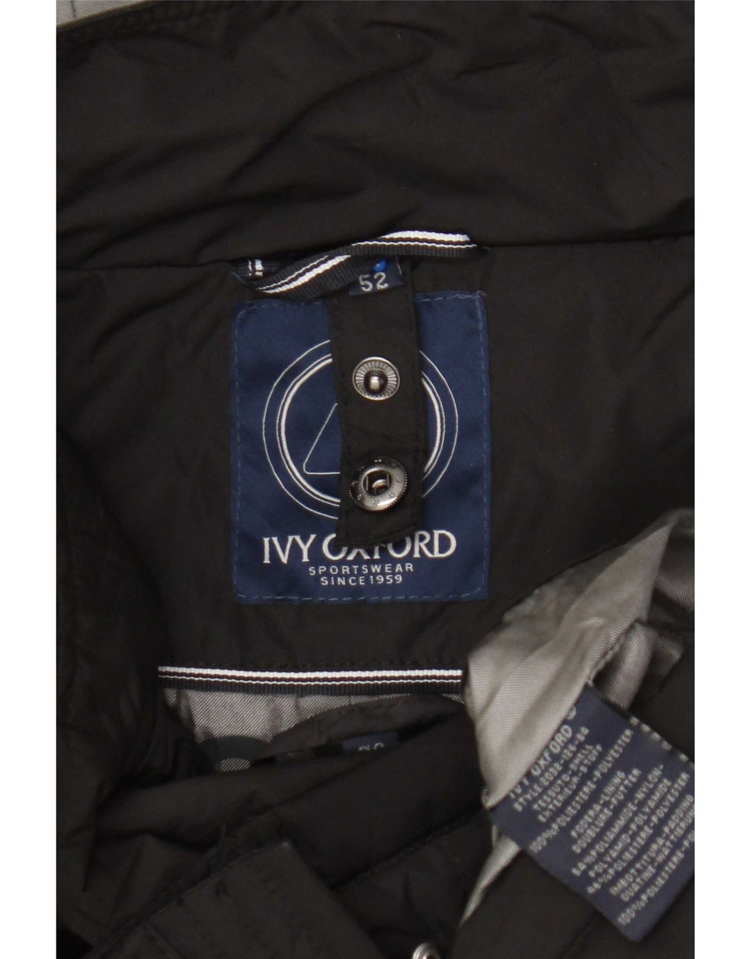 Ivy Oxford Herre hættepolstret jakke IT 52 XL Sort Polyester
