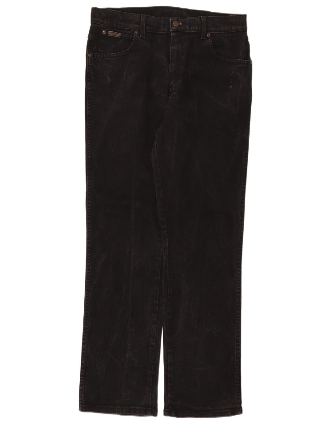 Wrangler Herre Texas Stretch Straight Jeans W33 L32 Sort Bomuld