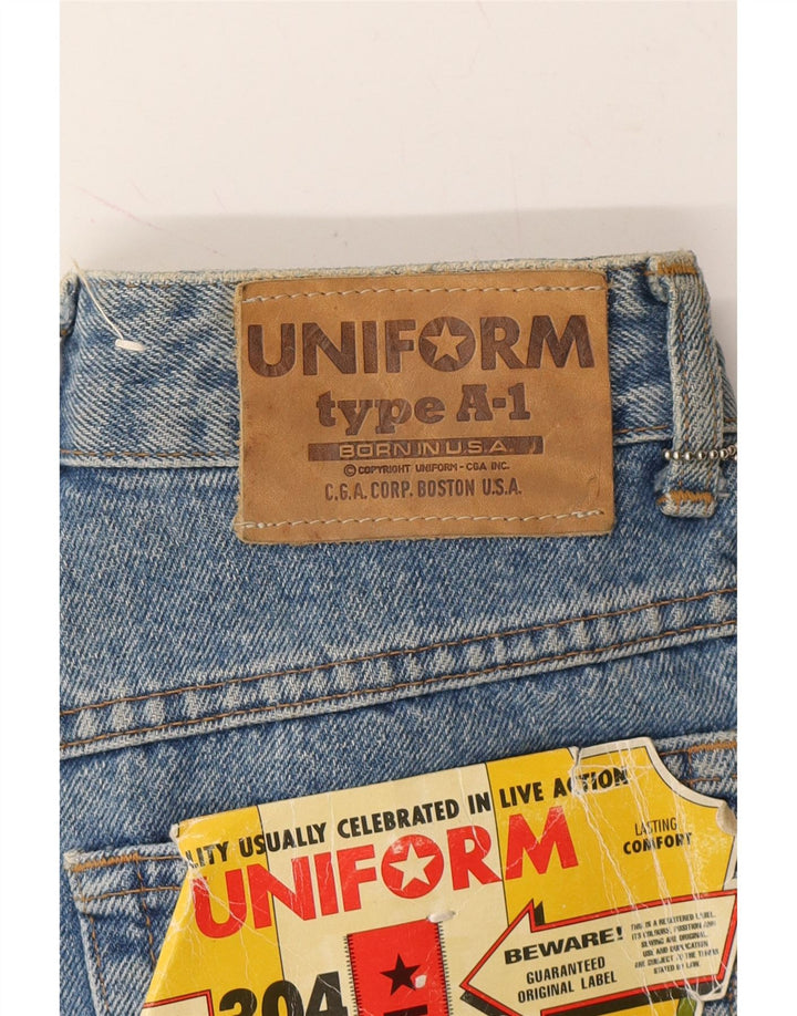 UNIFORM Womens Tapered Jeans W27 L29 Blue Cotton Vintage Uniform and Second-Hand Uniform from Messina Hembry 