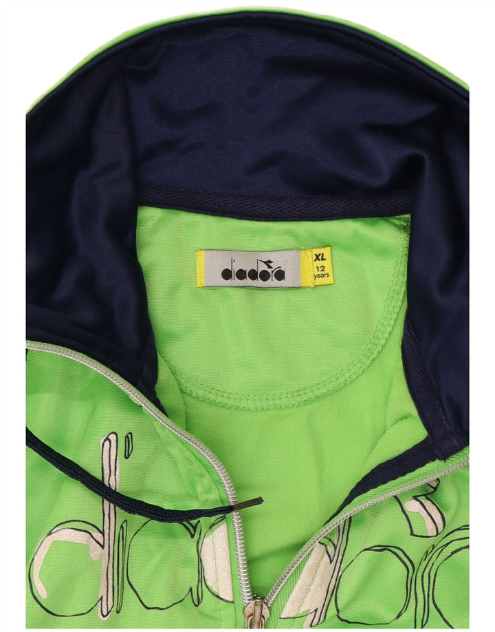 Diadora Boys Grafisk træningsdragt Topjakke 11-12 år XL Grøn Polyester