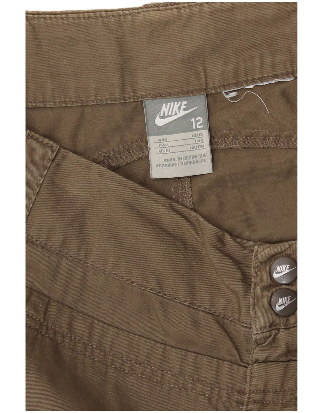Nike Bermuda Shorts til kvinder UK 12 Medium W30 L12 Khaki