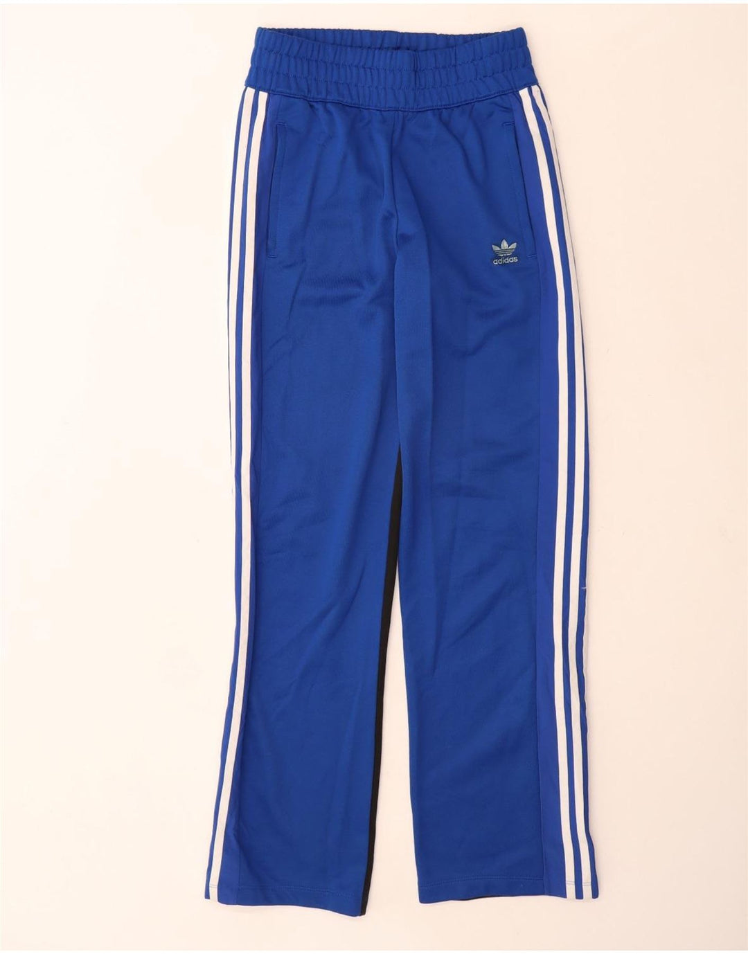 Adidas Træningsdragtsbukser til kvinder UK 8 Small Blue Colourblock Polyester