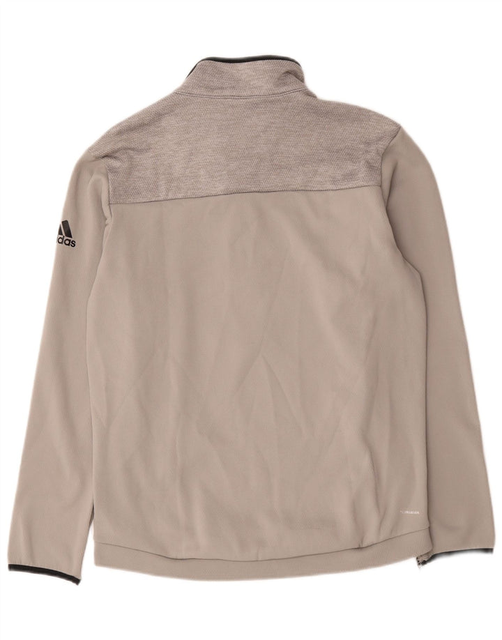 Adidas Herre Climawarm Pullover med lynlås-hals Træningsdragt Top Medium Grå Polyester