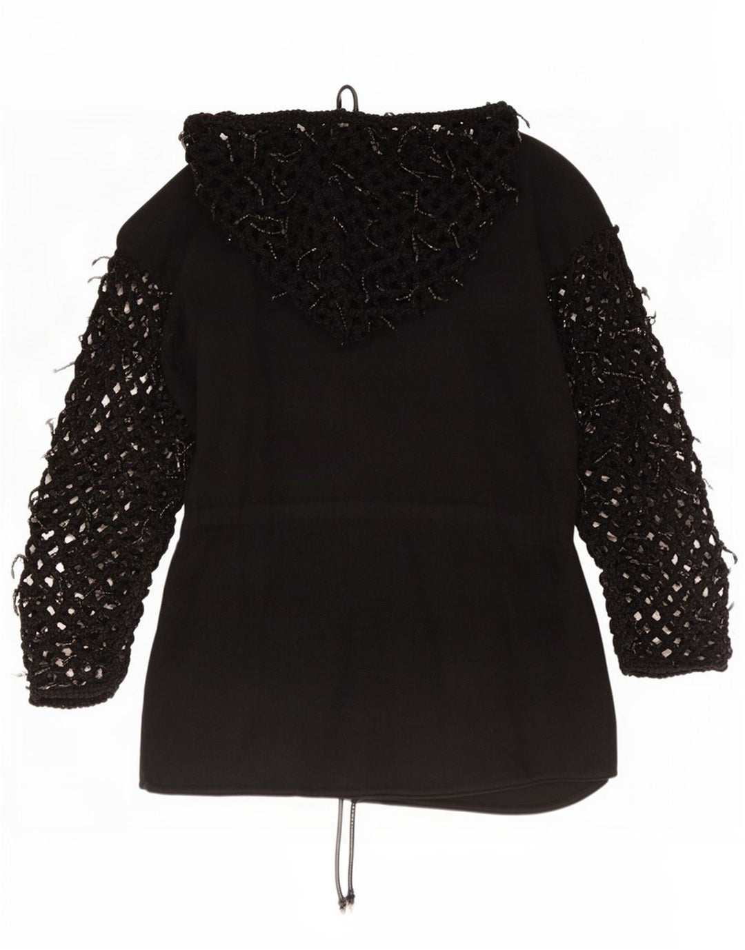 Di Bari Dame Oversized Longline Hætte Cardigan Top EU 40 Medium Sort