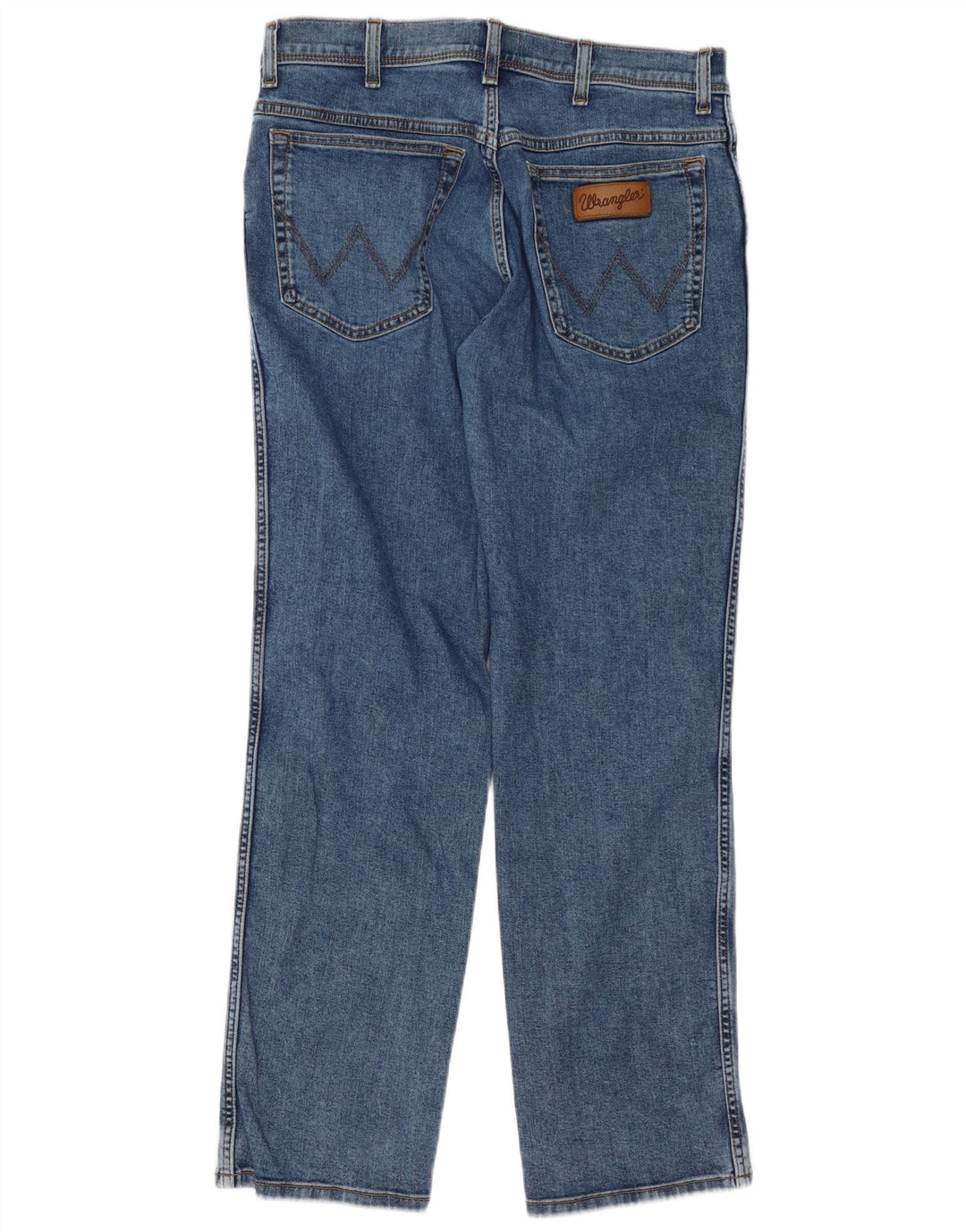 Wrangler Herre Texas Straight Jeans W34 L32 Blå Bomuld