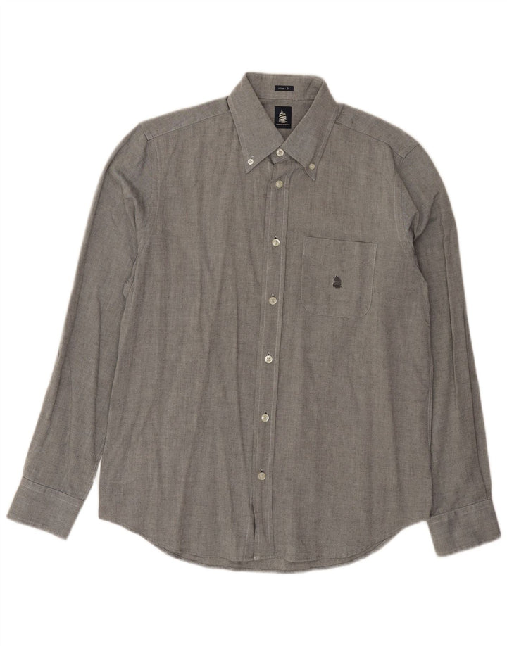 Marina Yachting Herre Slim Fit Skjorte Størrelse 40 Medium Grå