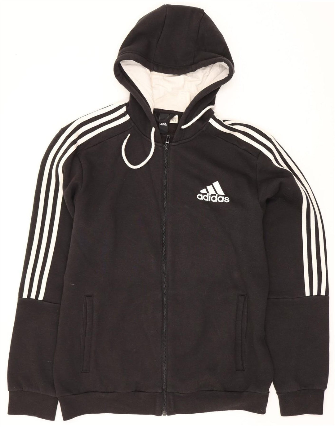 Adidas hættetrøje med lynlås til mænd, stor sort