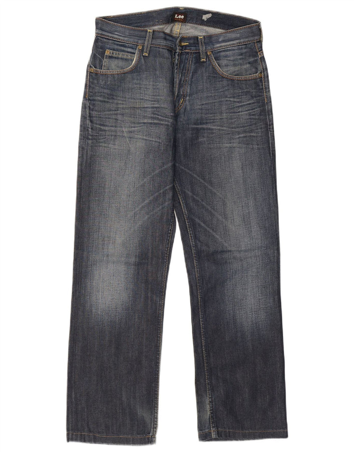 Lee Mens Seattle Straight Jeans W31 L30 Blå Bomuld