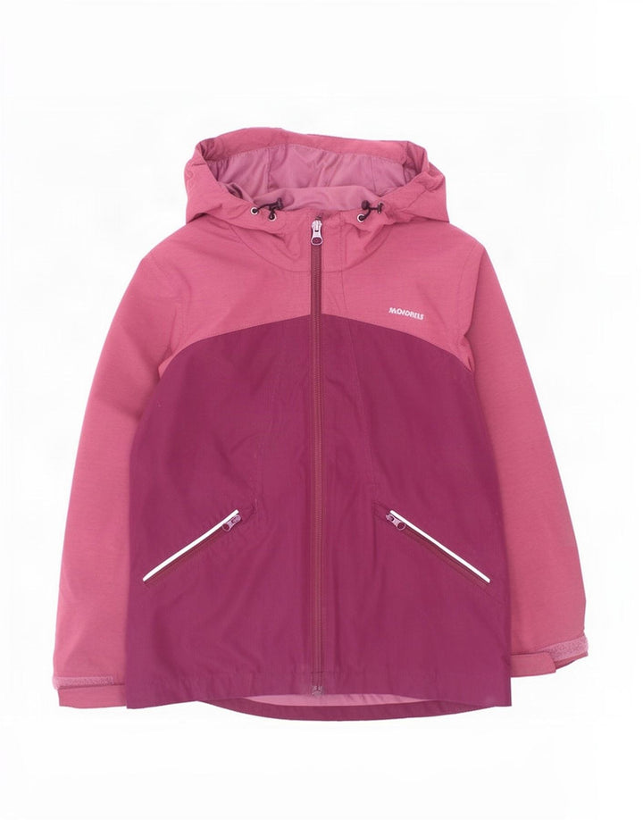 Berghaus Regnjakke med hætte til piger 5-6 år Maroon Colourblock Polyester