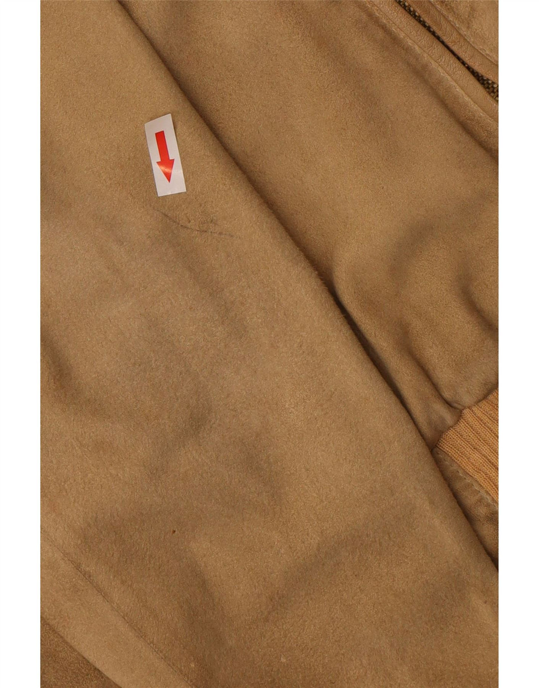Vintage herre ruskind bomberjakke IT 52 XL brun bomuld
