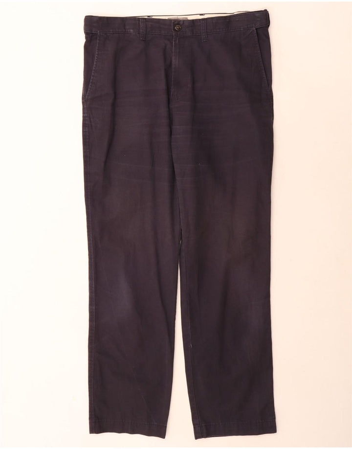 Marks & Spencer Herre Regular Chino Bukser W36 L31 Marineblå Bomuld