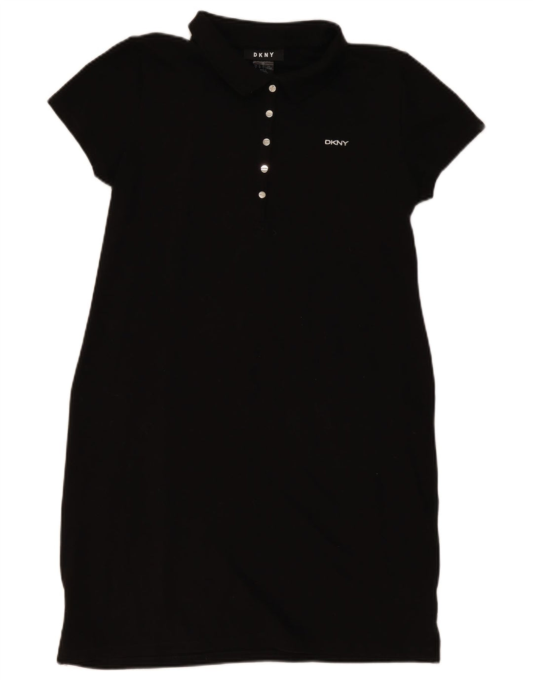 Dkny Dame Polo Dress UK 14 Large Black Bomuld