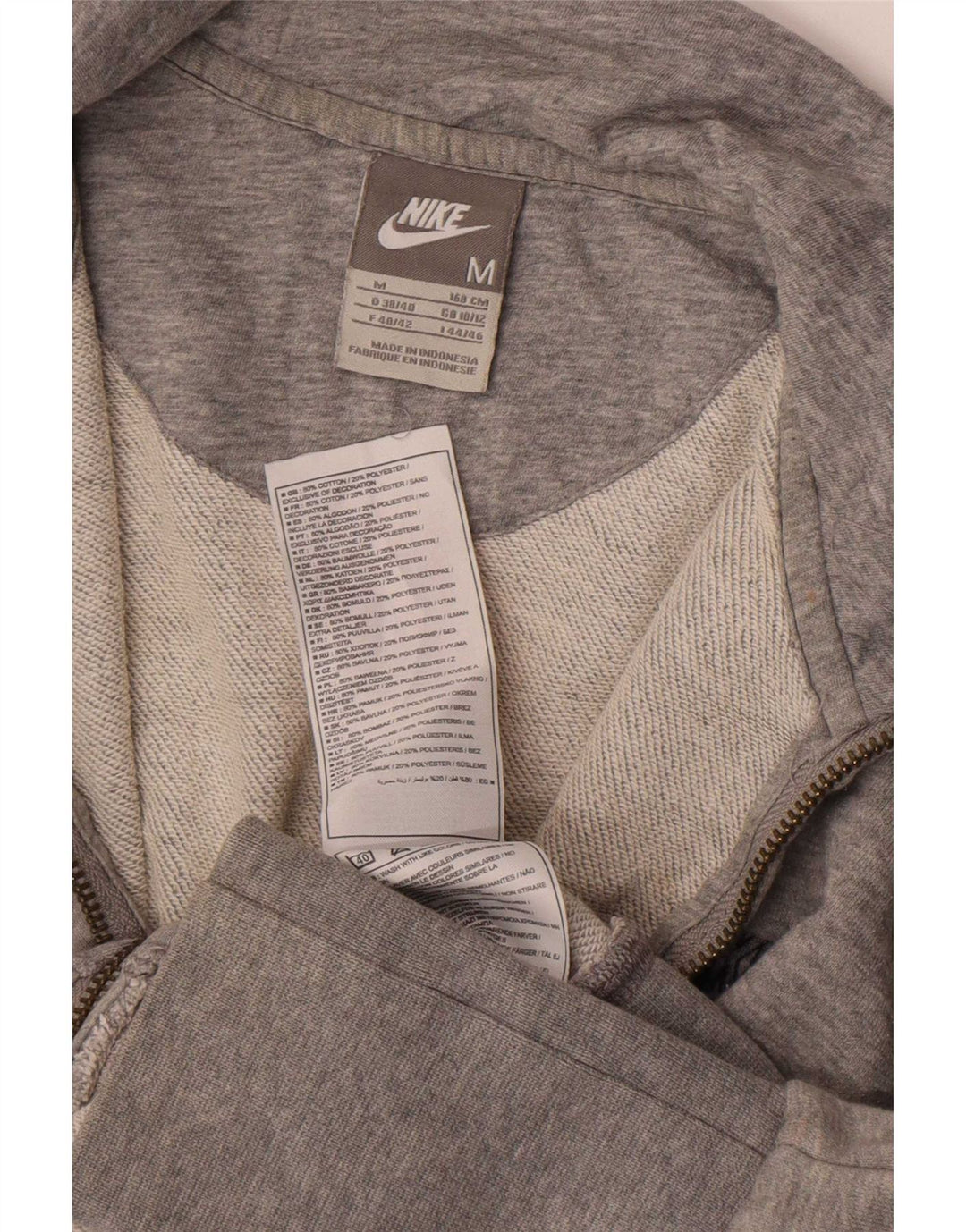Nike træningsdragt topjakke til kvinder UK 10/12 Medium Grey Flecked Bomuld
