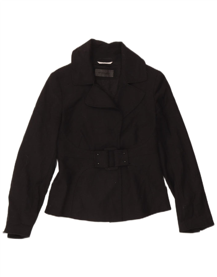 Sportmax Dame Blazer Jacket UK 10 Lille Sort Uld
