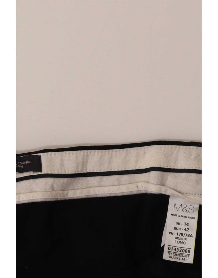 Marks & Spencer Lige jakkesæt til kvinder bukser UK 14 Medium W34 L34 Sort