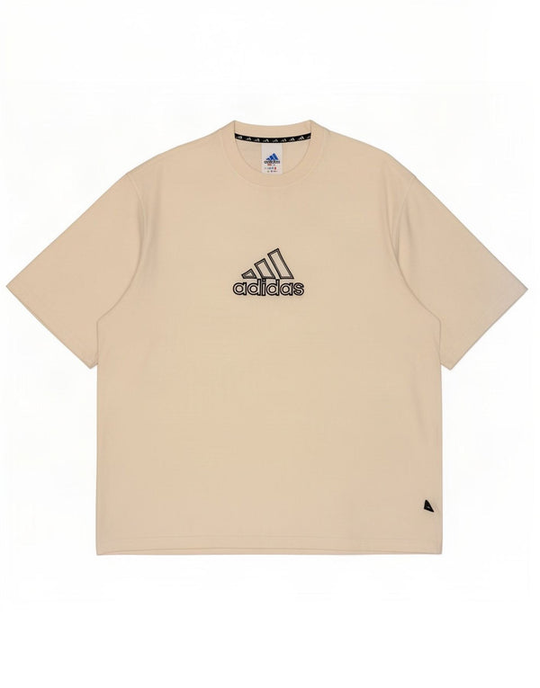 Adidas Herre grafisk T-shirt Top UK 48/50 XL Hvid Bomuld