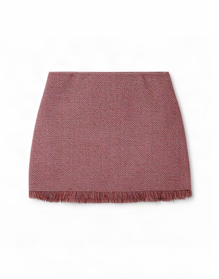 Zara Dame Mini Nederdel Large W30 Rød Flecked
