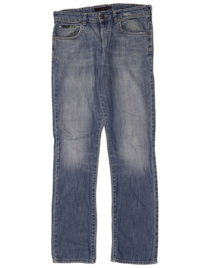 Calvin Klein Dame Distressed Slim Jeans W32 L33 Blå