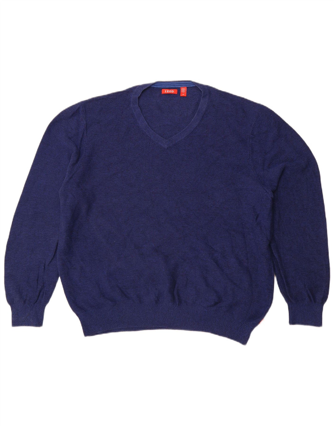 Izod Herre V-hals sweater Stor blå bomuld