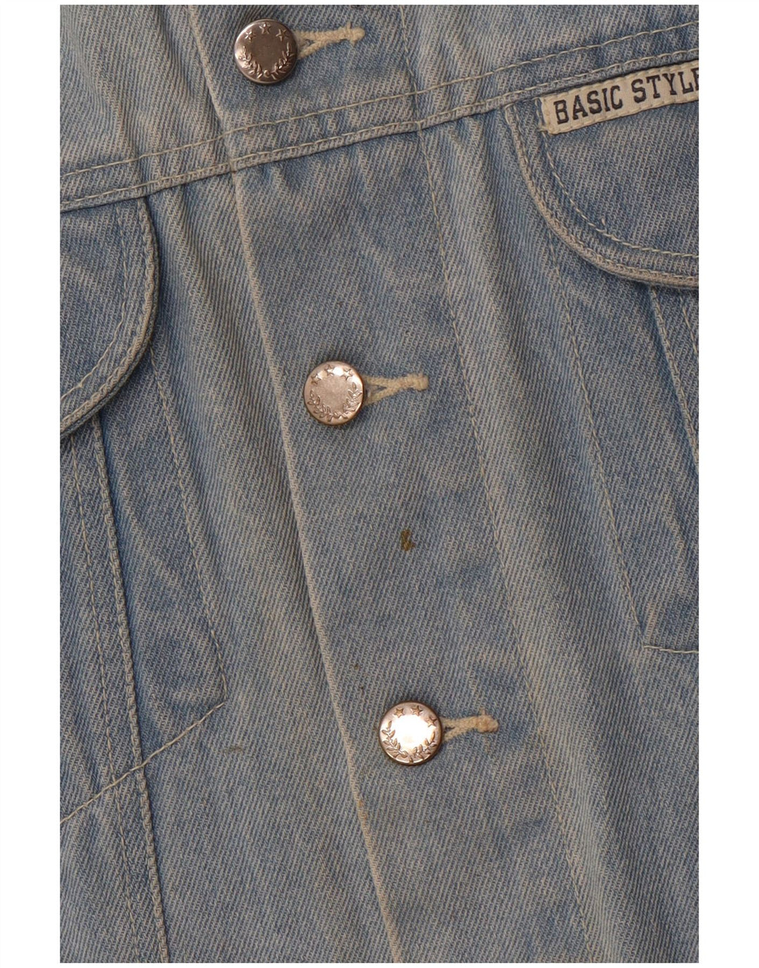 MARCEL CLAIR Herre Denim Gilet UK 42 XL Blå Bomuld