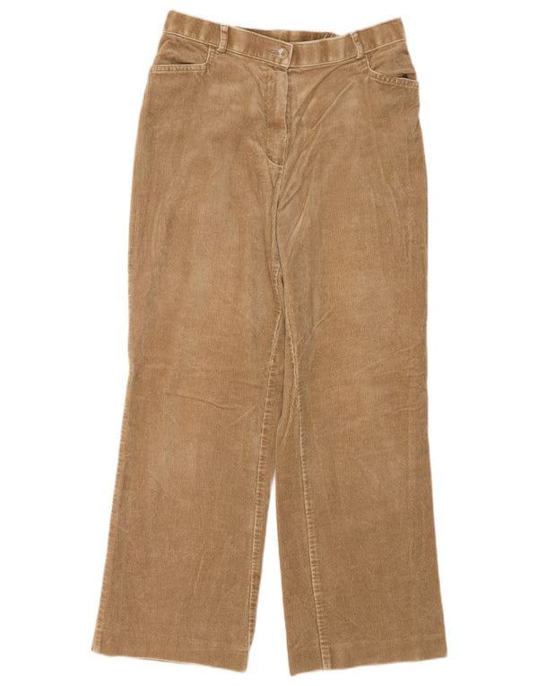 Marks & Spencer Dame Loose Fit Corduroy Bukser UK 14 Medium W30 L28 Bei