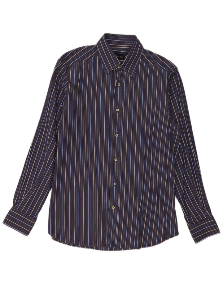 Massimo Dutti Herreskjorte Str. 42 16 1/2 Stor Marineblå Stribet