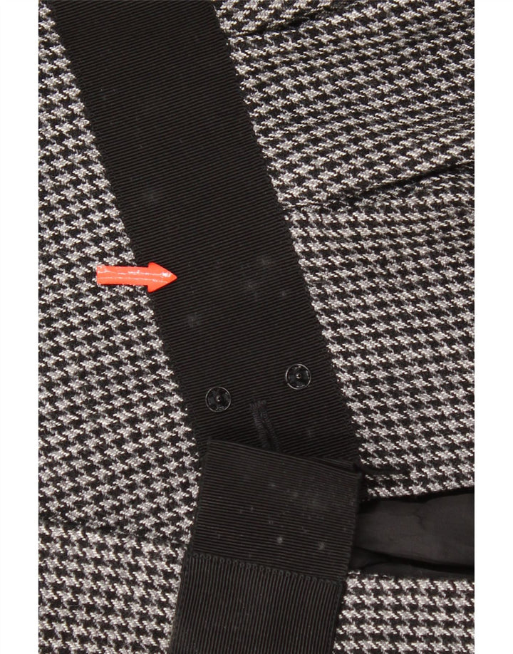 Max & Co. Dame Crop 2-knaps blazerjakke UK 14 Medium Grey Houndstooth