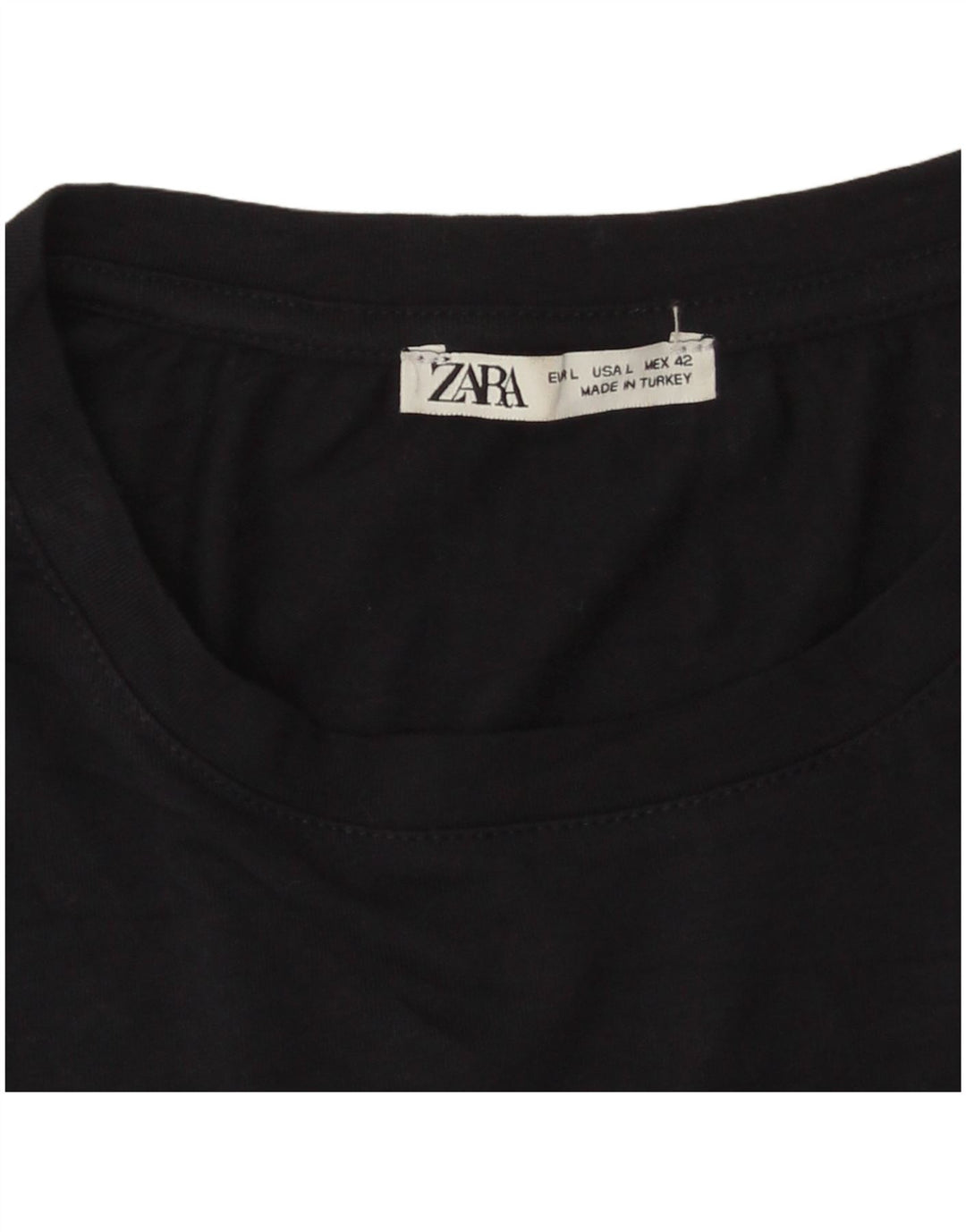 Zara Herre T-Shirt Top Stor Marineblå